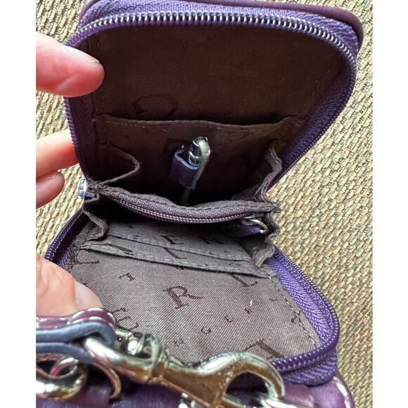 Levenger Small Leather Eggplant Color Phone/Wallet Carrying Case - Picture 2 of 8